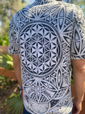 Flower Of Life All Over Print Shirt, Hand-Drawn Art, 100% Cotton Tee
