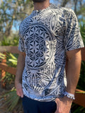 Flower Of Life All Over Print Shirt, Hand-Drawn Art, 100% Cotton Tee