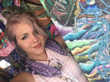 Pashmina / Jellyfish Air Balloon Pashmina / Original Art By Melanie Bodnar / Festival Pashmina / Enlighten Clothing Co