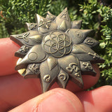 Lotus Light Of Truth Sacred Geometry Hat Pin