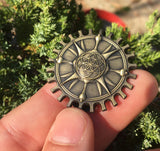 Steampunk Seed Of Life Gear Pin