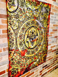 Hamsa Sacred Geometry Tapestry